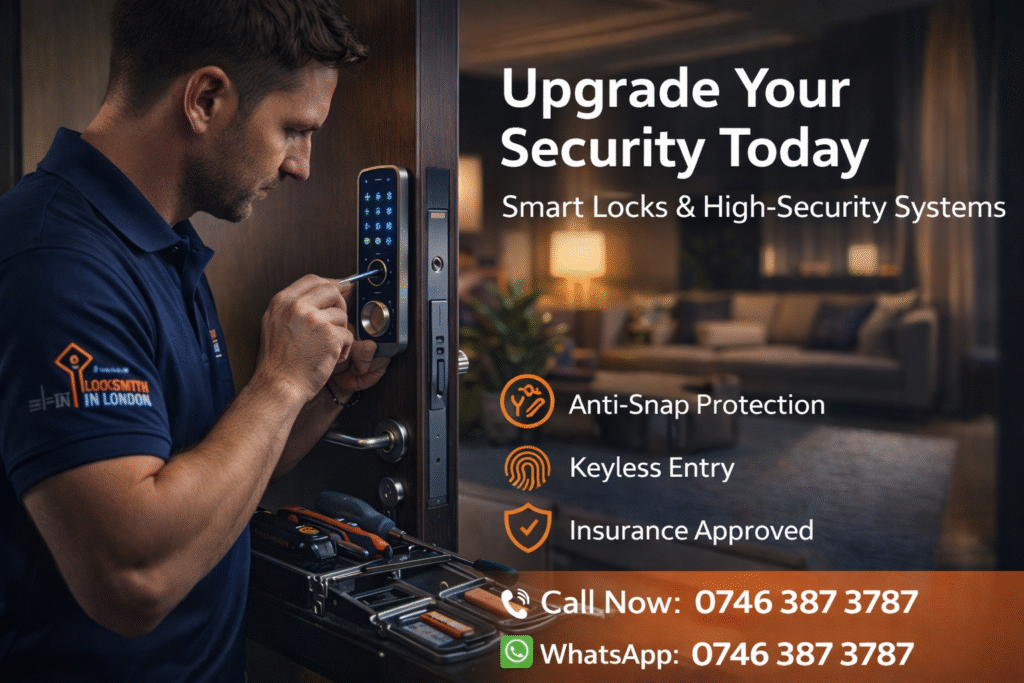 professional locksmith in London repairing lock