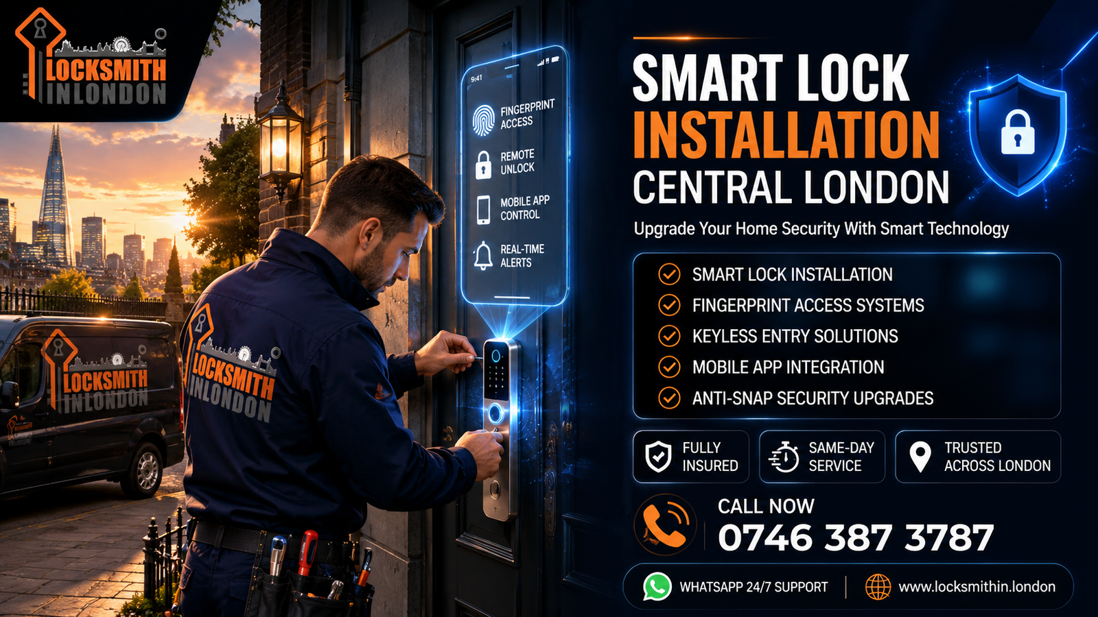 Smart Lock Installation by locksmith in london
