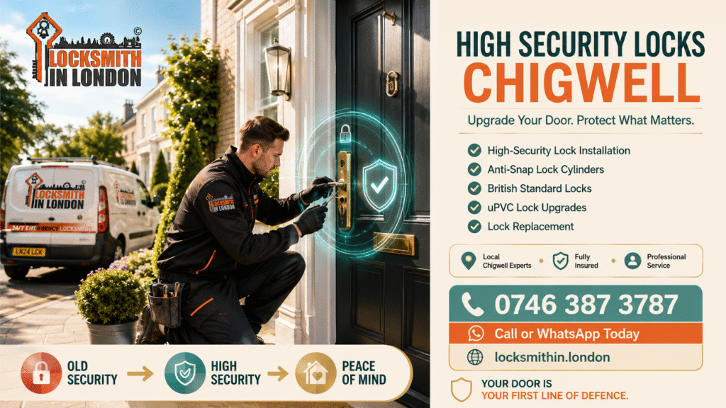 High Security Lock Installation Chigwell | Locksmith In London www.locksmithin.london