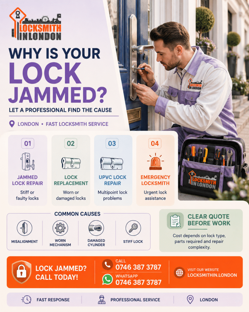 locksmith in London jammed door lock repair service London