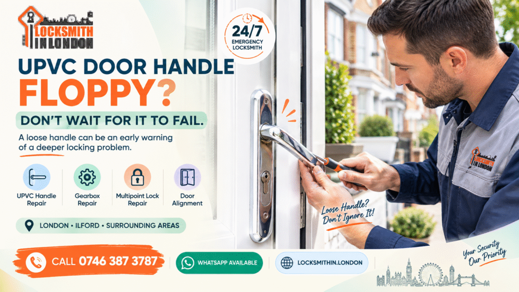 UPVC door handle floppy London | locksmith in london | www.locksmithin.london